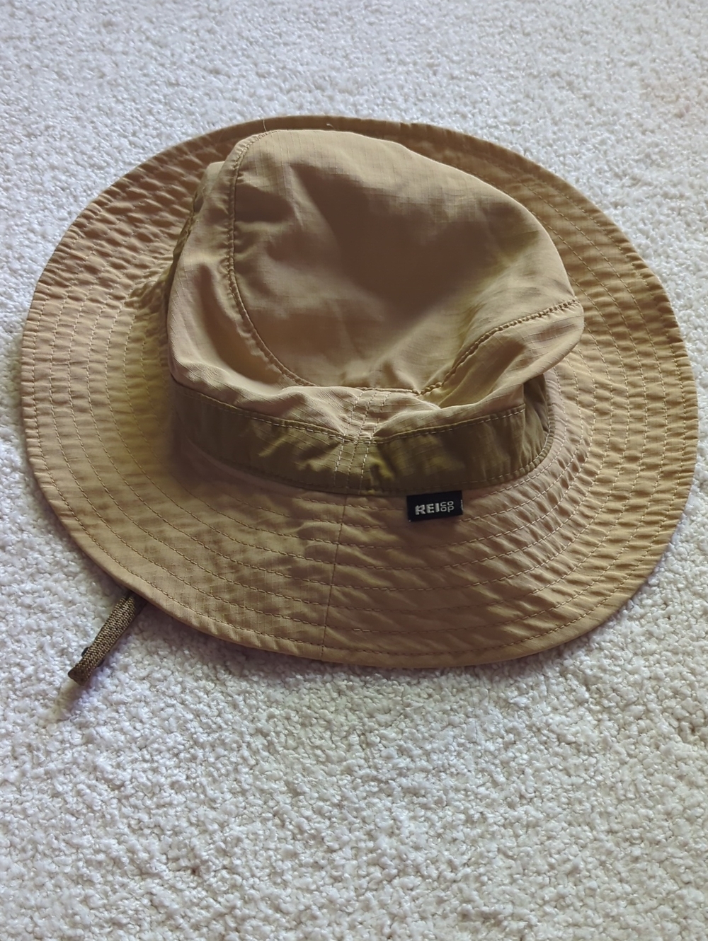 3 For $30. REI Tan Kids' Bucket Hat with Chin Cord